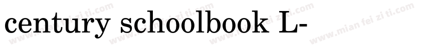 century schoolbook L字体转换